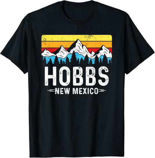Hobbs New Mexico Mountains Hobbs NM Souvenir T-Shirt - T-Shirt | Black