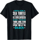 Sea Turtle Advice Spend Time At Beach Marine Biologist T-Shirt - T-Shirt | Black