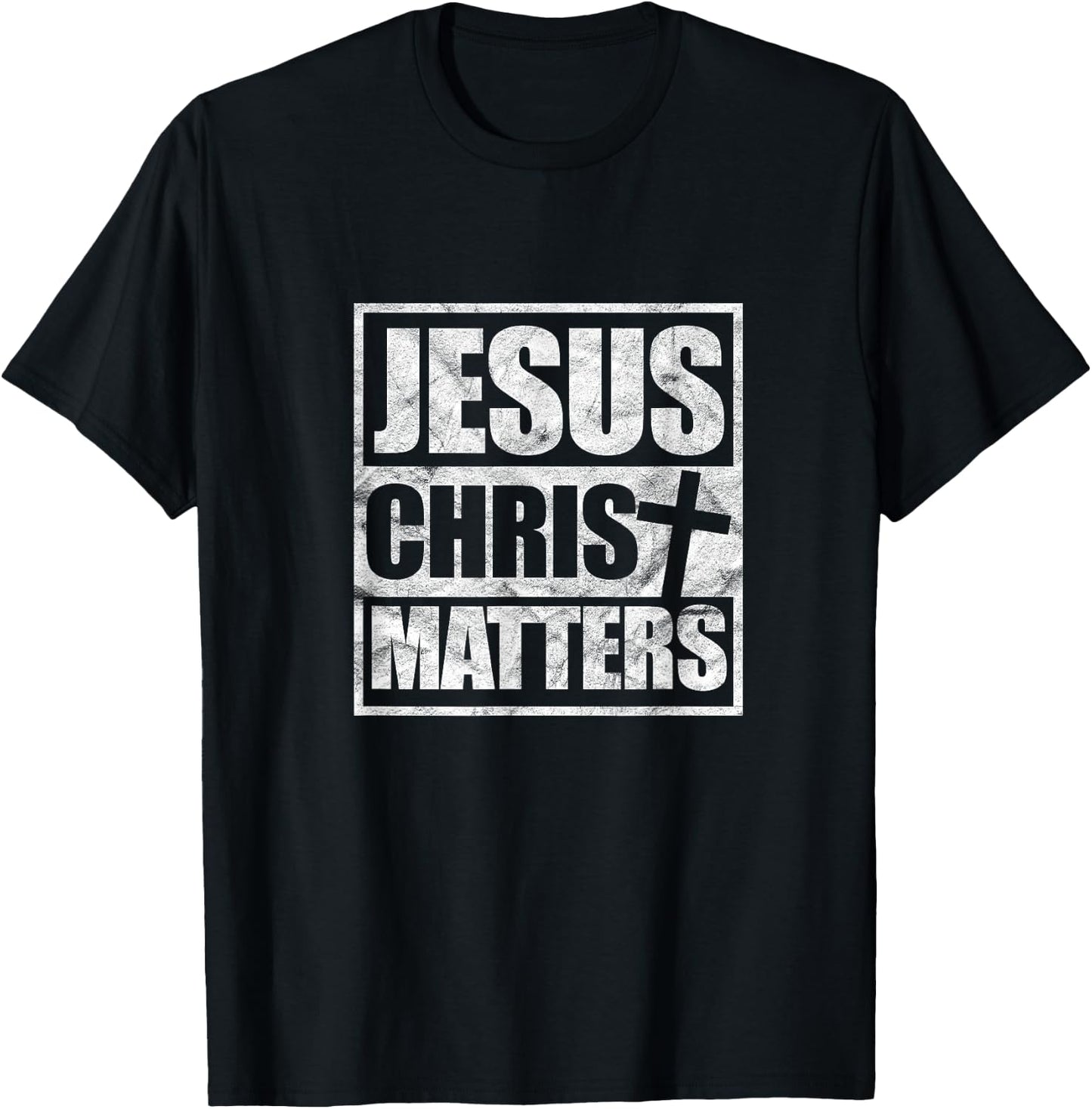 Jesus Christ Matters Christian Religious Cross T-Shirt - T-Shirt | Black