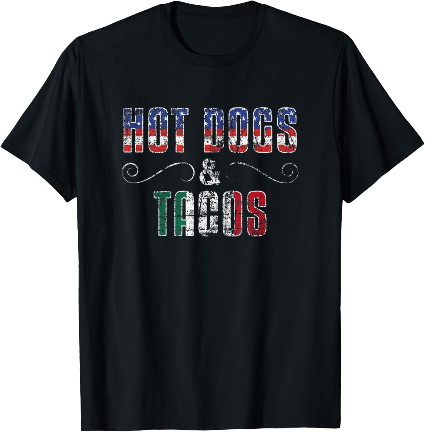 Hot Dogs & Tacos USA Mexico - Dual Citizenship T-Shirt - T-Shirt | Black