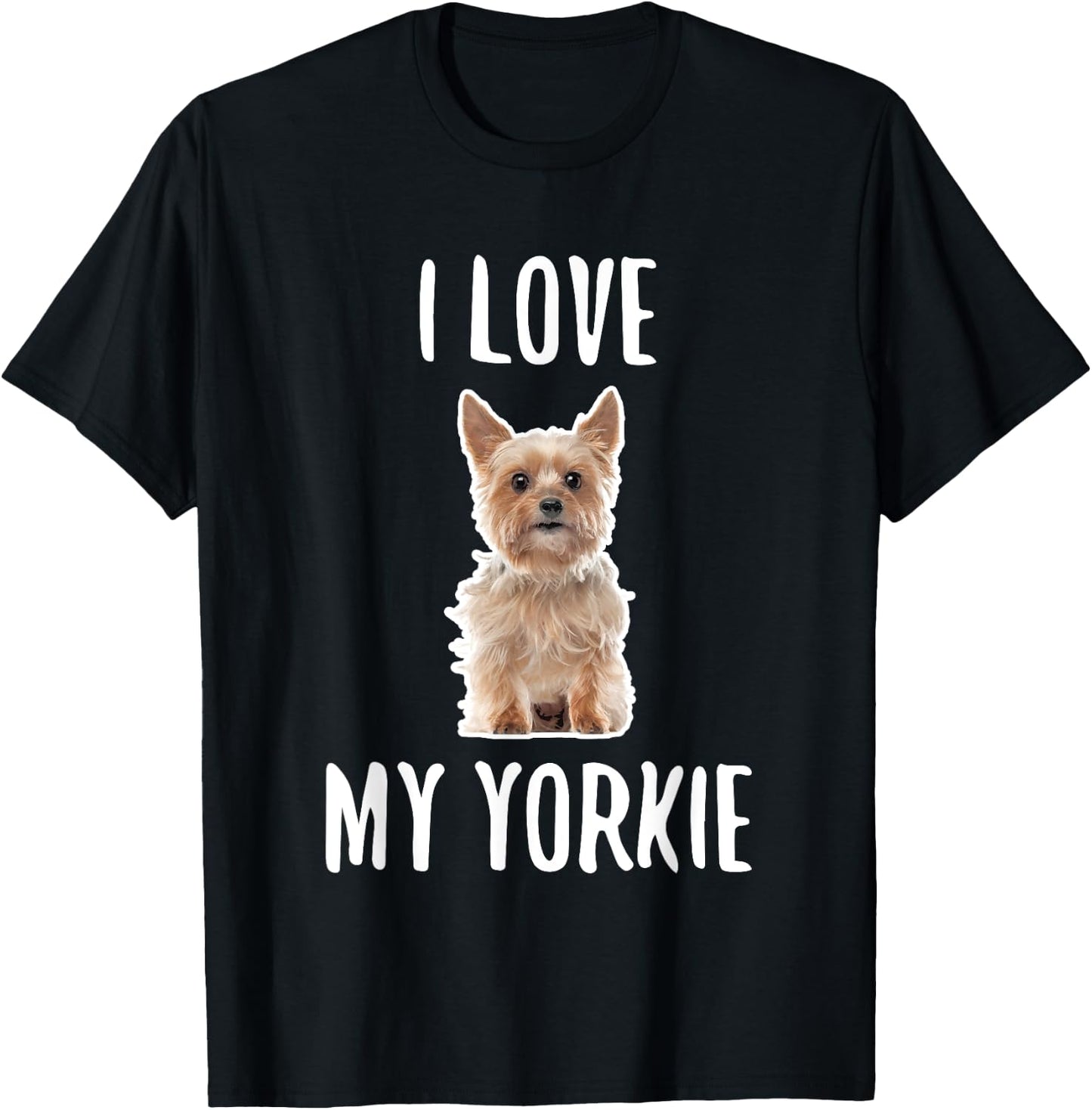 Yorkshire Terrier Dog Owner, I Love My Yorkie T-Shirt - T-Shirt | Black