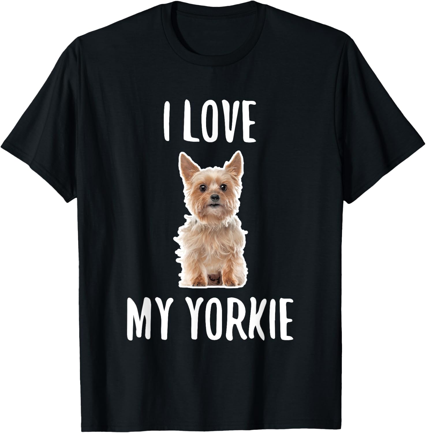 Yorkshire Terrier Dog Owner, I Love My Yorkie T-Shirt - T-Shirt | Black