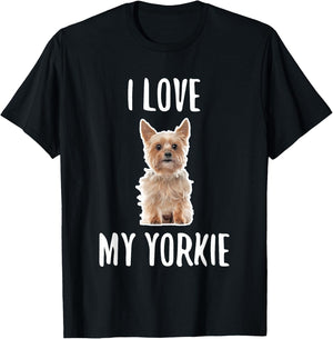 Yorkshire Terrier Dog Owner, I Love My Yorkie T-Shirt - T-Shirt | Black