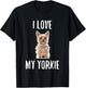 Yorkshire Terrier Dog Owner, I Love My Yorkie T-Shirt - T-Shirt | Black