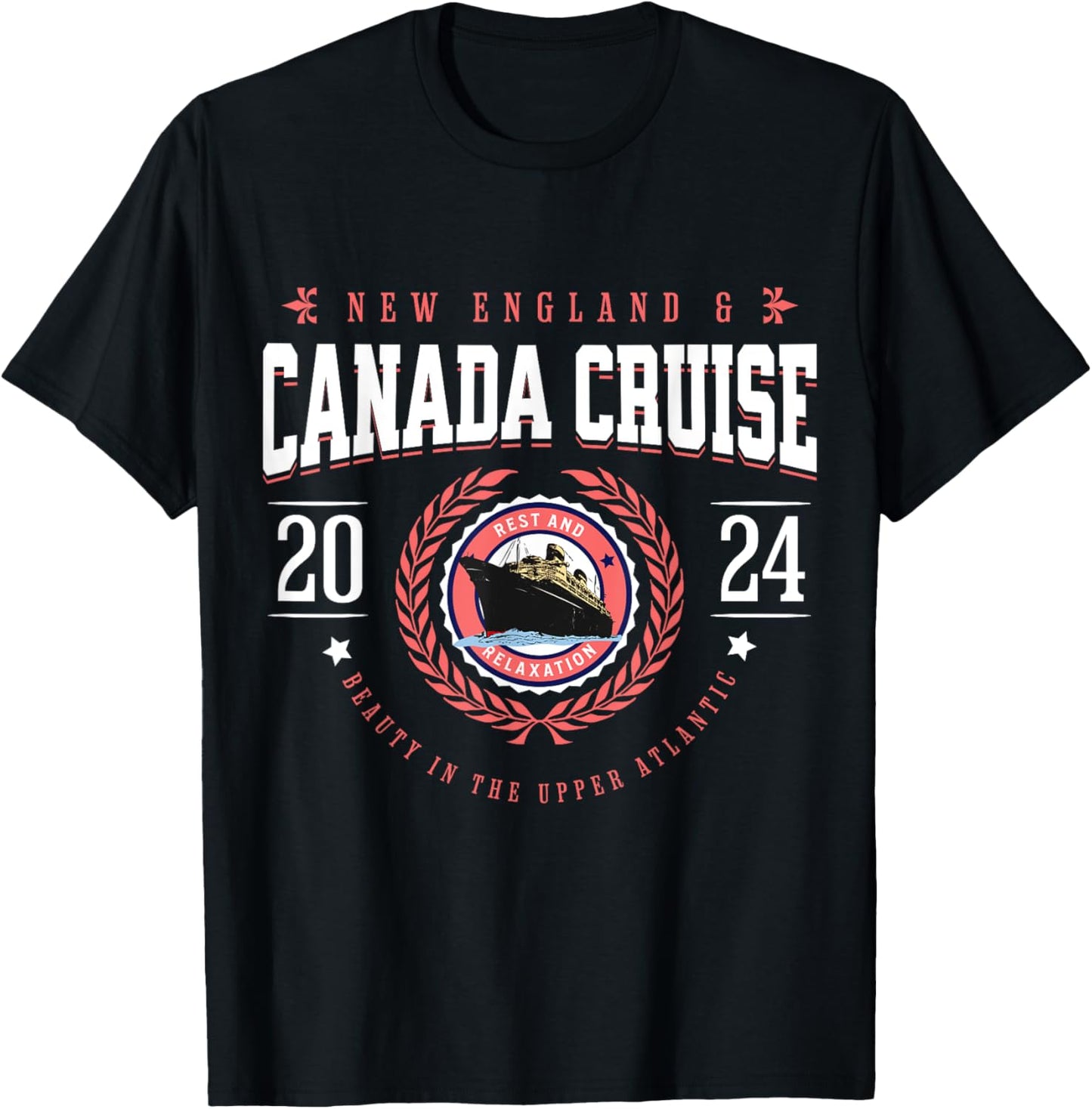 Canada Cruise New England Cruise Vacation Souvenir 2024 T-Shirt - T-Shirt | Black