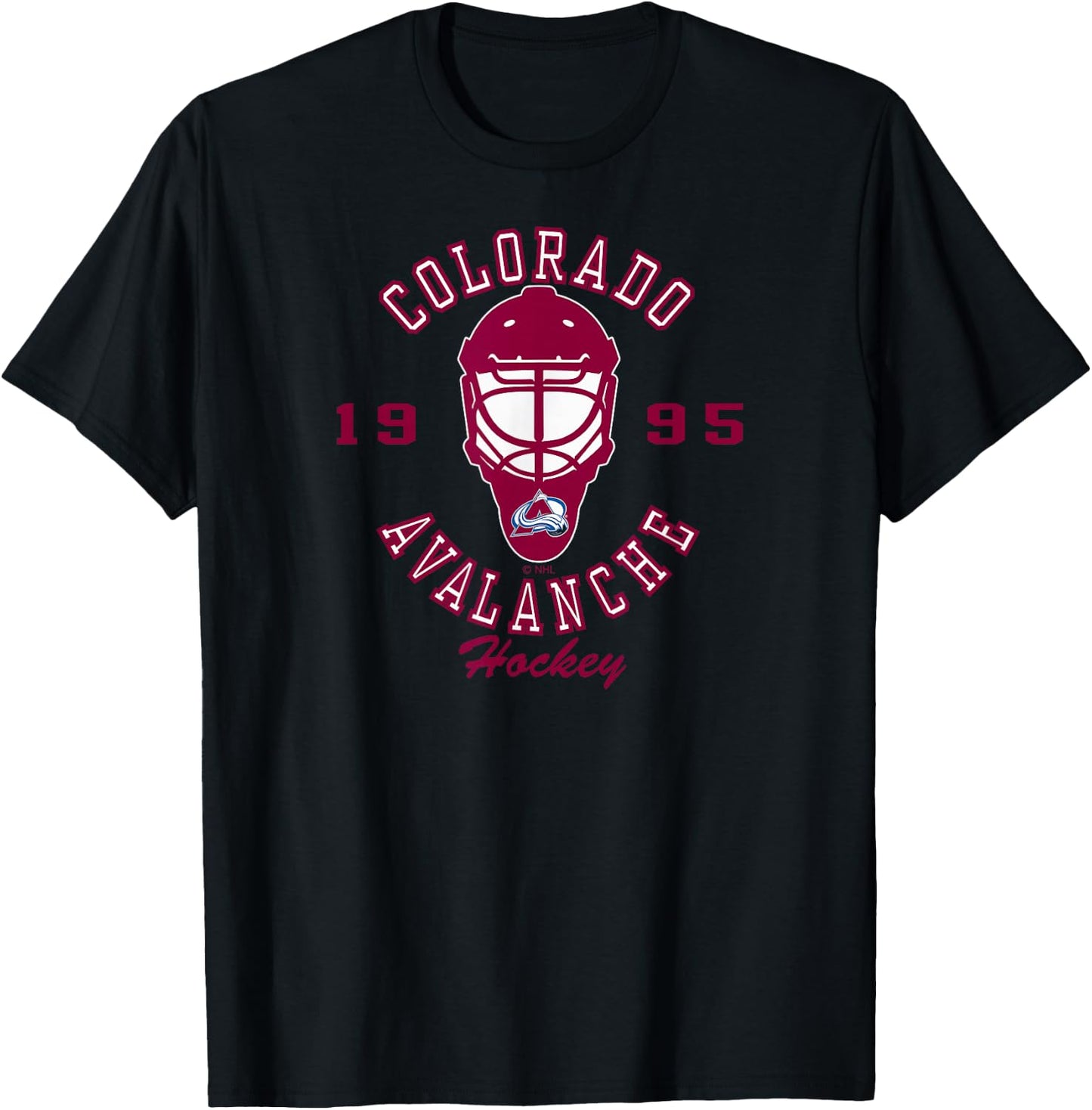 Colorado Avalanche Hockey Mask Black Officially Licensed T-Shirt - T-Shirt | Black