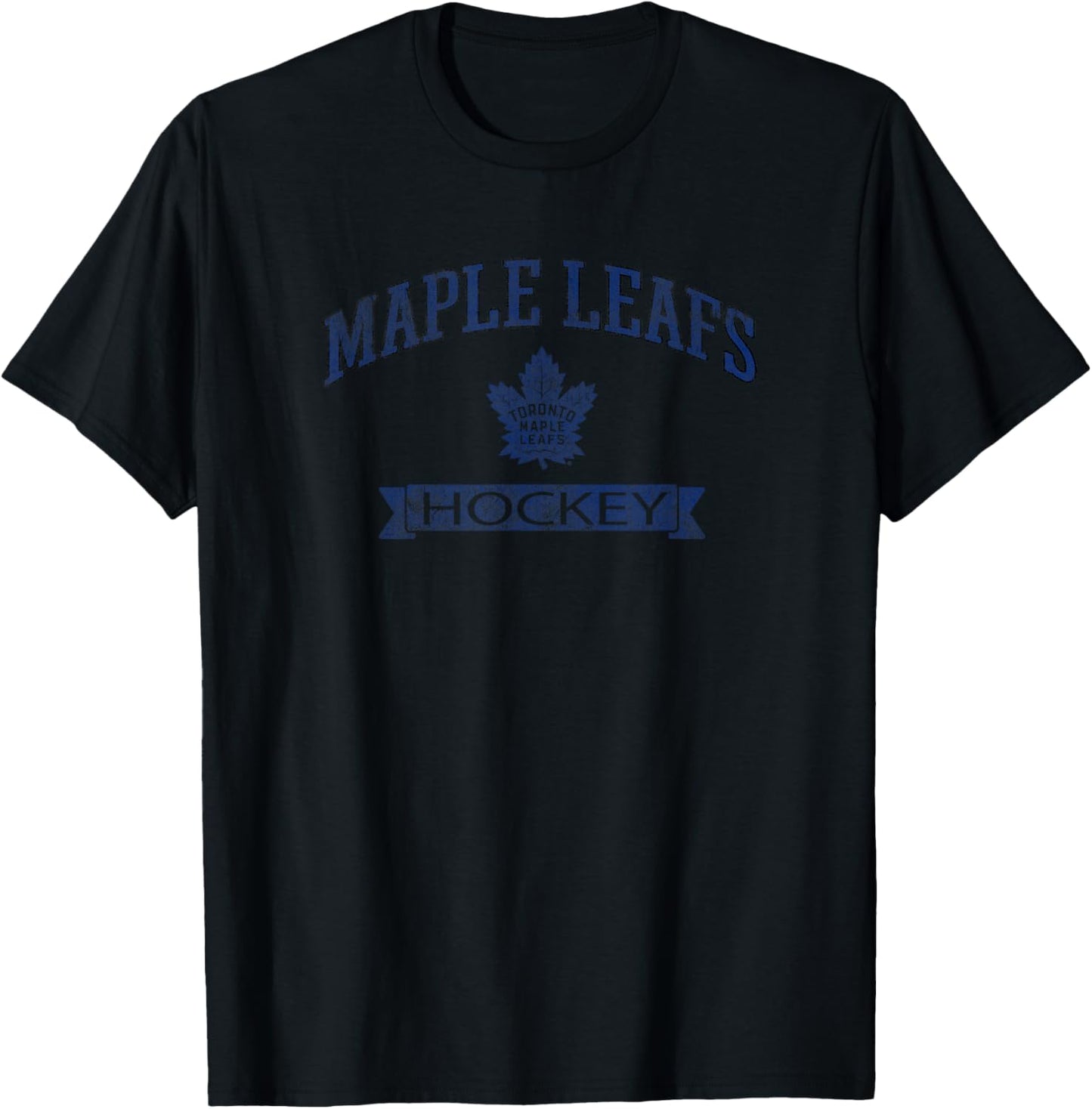 Toronto Maple Leafs Vintage Hockey White Officially Licensed T-Shirt - T-Shirt | Black