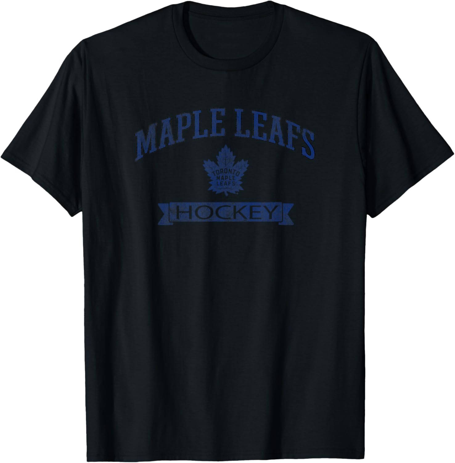 Toronto Maple Leafs Vintage Hockey White Officially Licensed T-Shirt - T-Shirt | Black