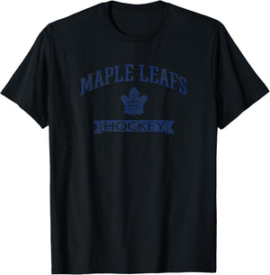 Toronto Maple Leafs Vintage Hockey White Officially Licensed T-Shirt - T-Shirt | Black