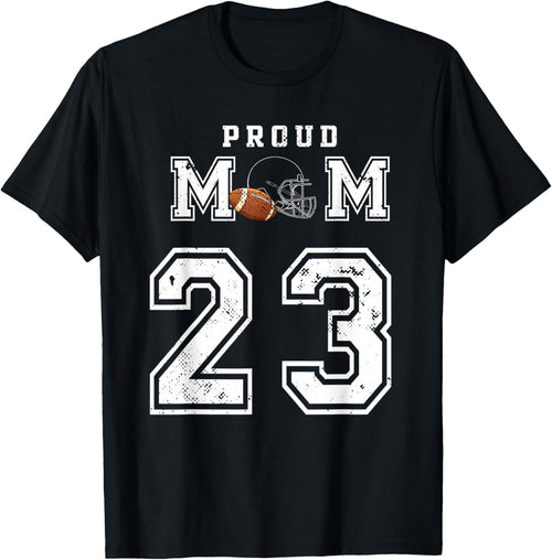 Custom Proud Football Mom Number 23 Personalized