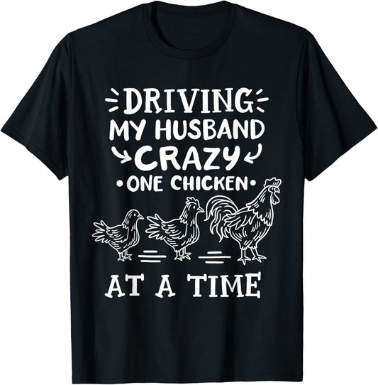 Crazy Chicken Lady Funny Chicken T-Shirt - T-Shirt | Black