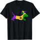 Funny Dachshund Dog Lover Cute Mardi Gras Carnival Women T-Shirt - T-Shirt | Black