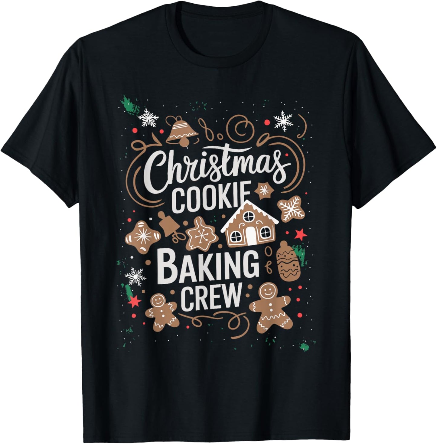 Christmas Cookie Baking Crew Family Christmas X-Mas T-Shirt - T-Shirt | Black