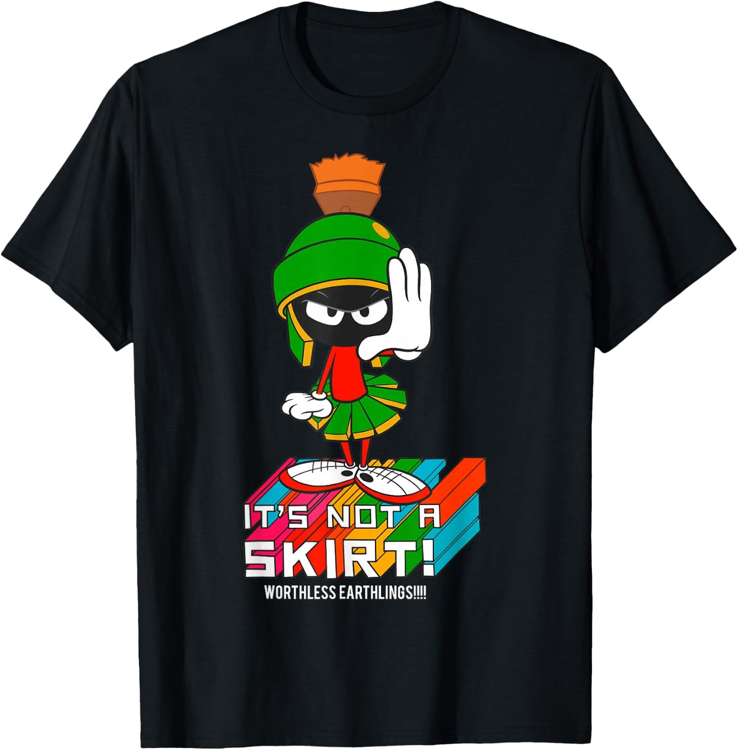Looney Tunes Marvin The Martian It's Not A Skirt T-Shirt - T-Shirt | Black