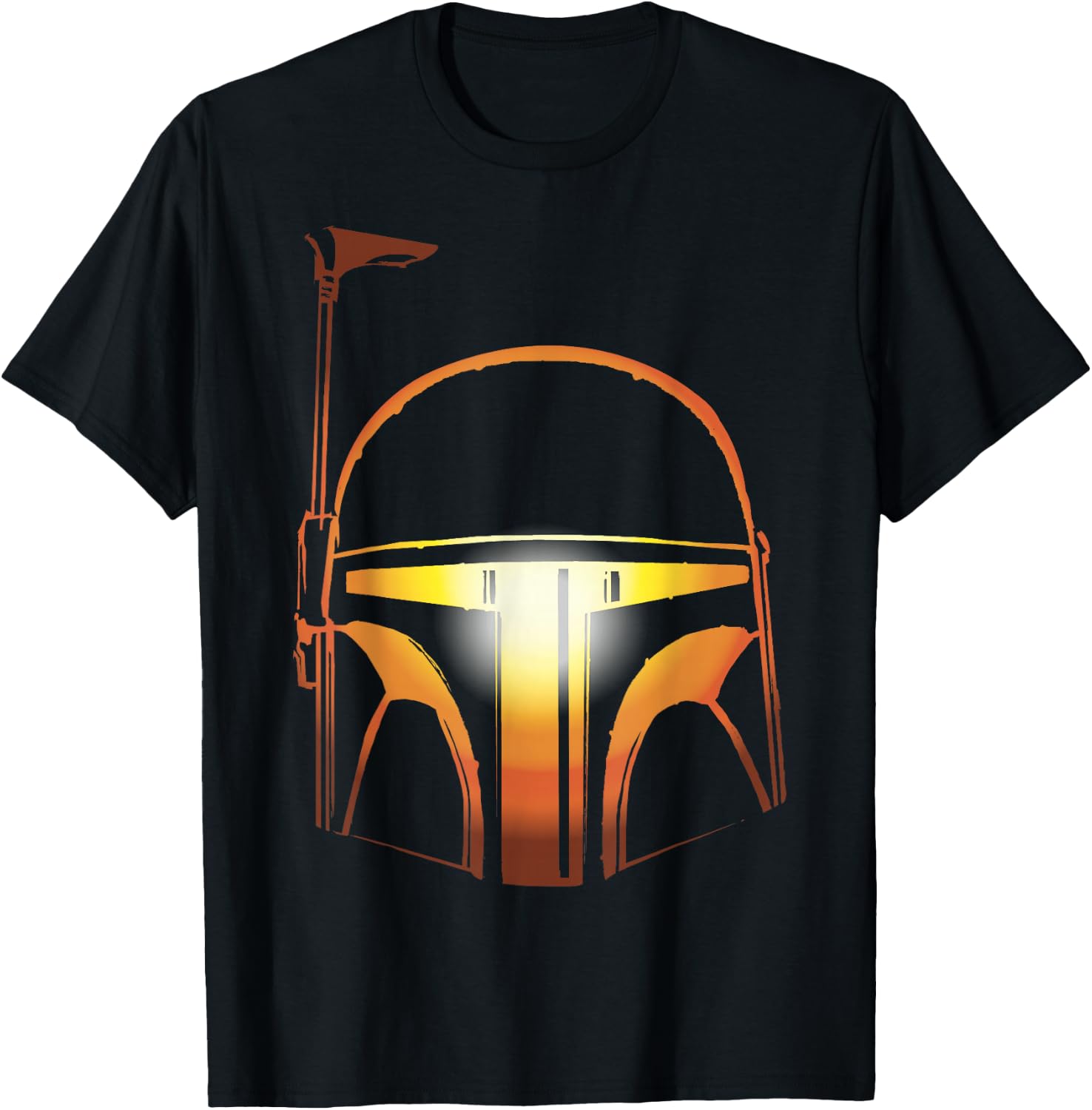 Star Wars Boba Fett Orange Halloween Helmet Glow T-Shirt - T-Shirt | Black