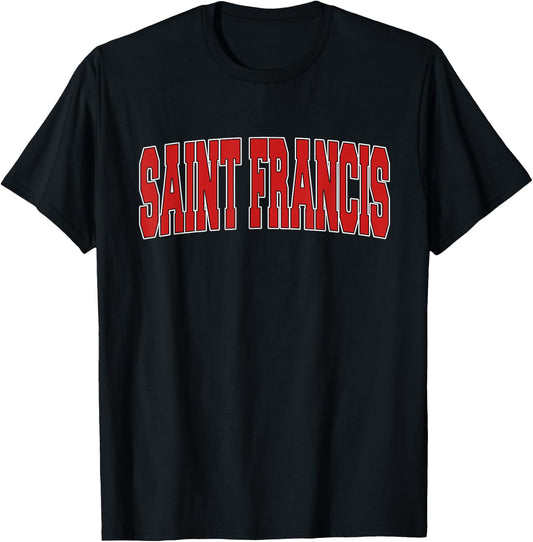 SAINT FRANCIS WI WISCONSIN Varsity Style USA Vintage Sports T-Shirt - T-Shirt | Black