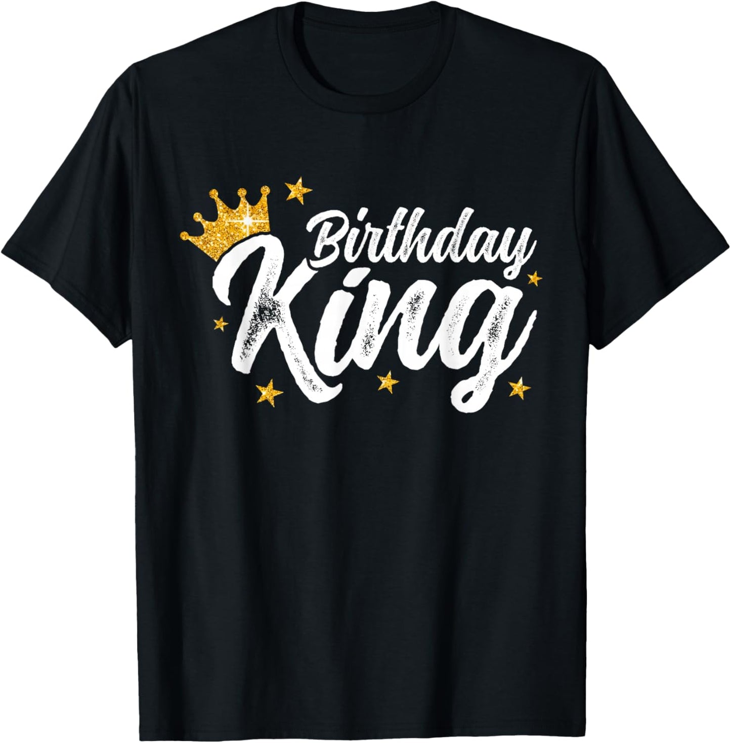 Boys And Men Crown Birthday King T-Shirt - T-Shirt | Black