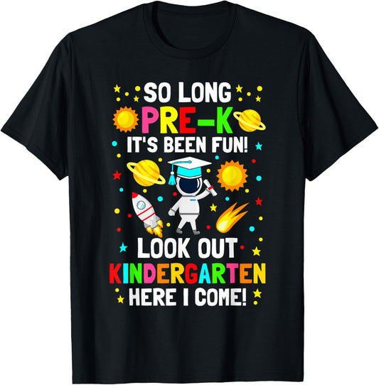So long pre k its been fun astronaut prek graduation kids T-Shirt - T-Shirt | Black
