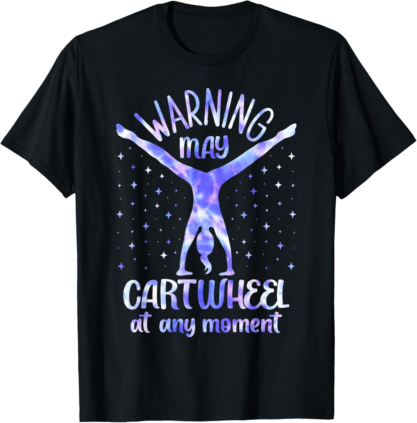 Cartwheel Gymnast Girl Tie Dye Gymnastic Girl Tumbling T-Shirt - T-Shirt | Black