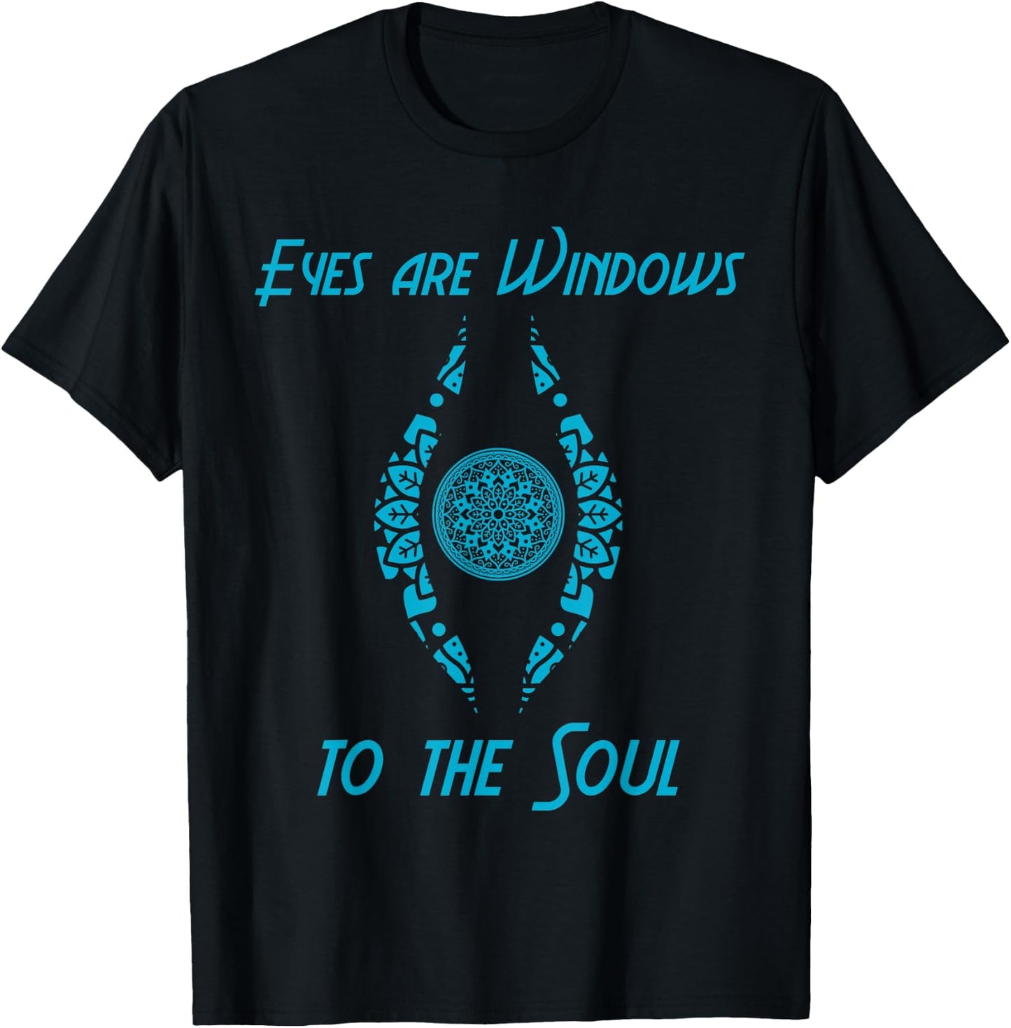 Eyes Are Windows Soul Buddha Zen Meditation Spiritual Gift T-Shirt - T-Shirt | Black