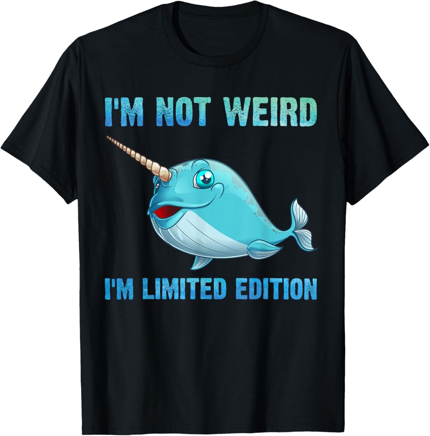 Funny Narwhal Gift Women Sea Whale Fish Ocean Animal T-Shirt - T-Shirt | Black