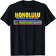 Honolulu Hawaii HI Vintage Retro Souvenir T-Shirt - T-Shirt | Black