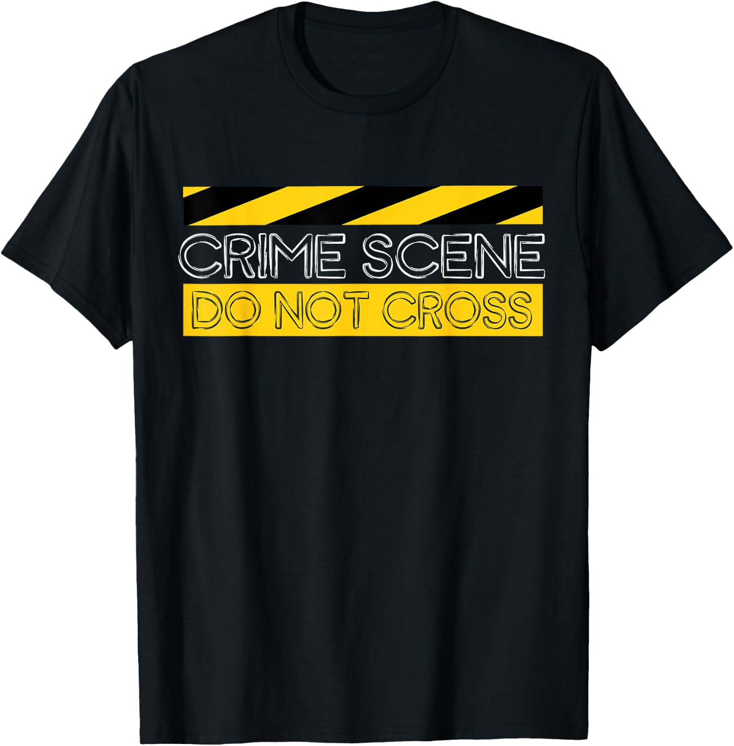 Crime Scene T Shirt Do Not Cross Tape Investigation T-Shirt - T-Shirt | Black