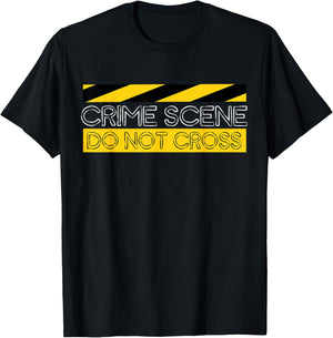 Crime Scene T Shirt Do Not Cross Tape Investigation T-Shirt - T-Shirt | Black