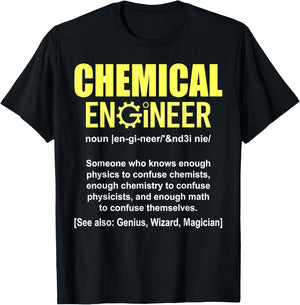 Funny Chemical Engineer Definition - Engineering Noun T-Shirt - T-Shirt | Black