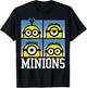 Despicable Me Minions Minions Bust Portrait Grid Logo Small T-Shirt - T-Shirt | Black