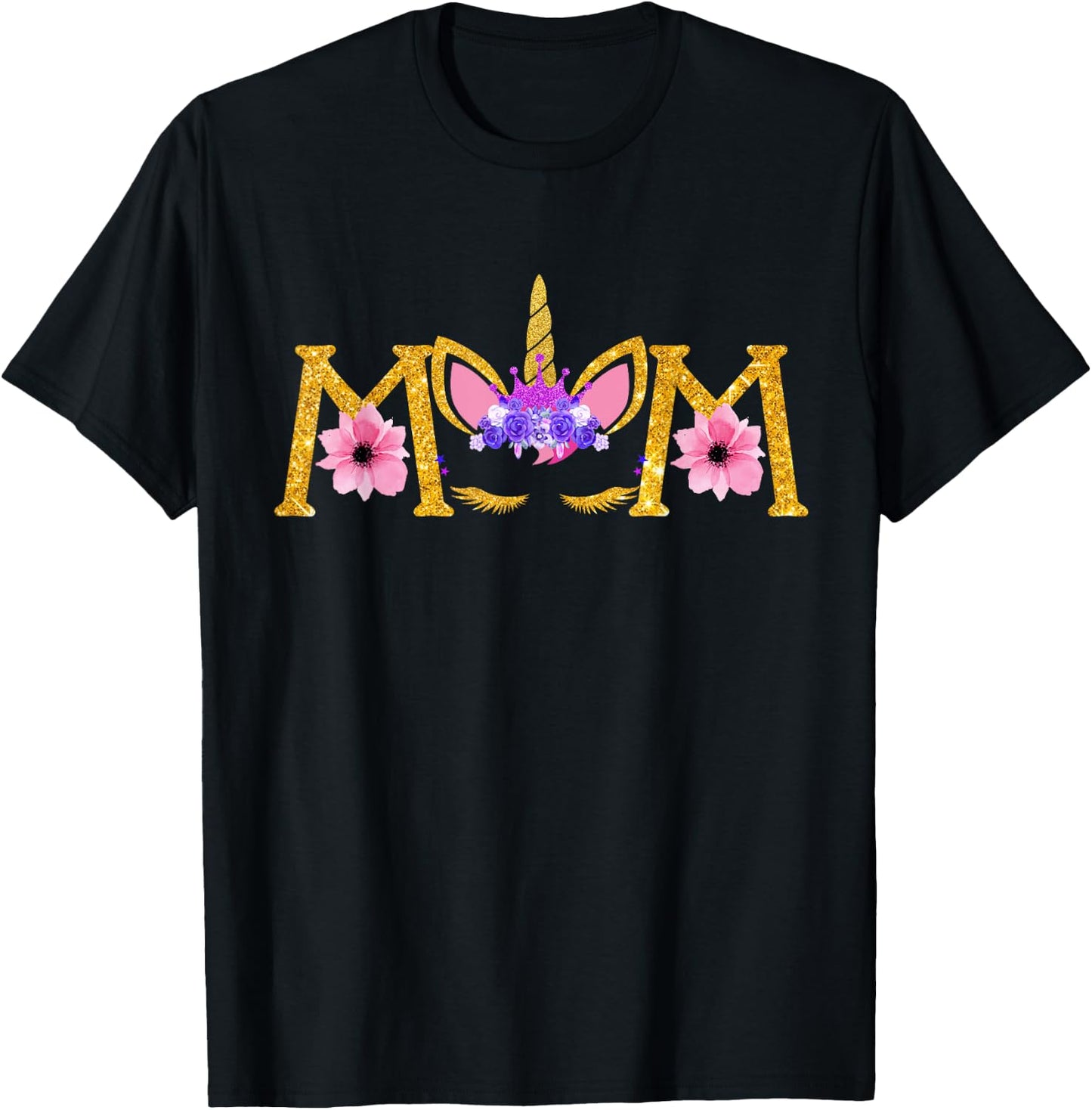 Unicorn Mom Mamacorn Shirt Mommy of the Unicorn Girl T-Shirt - T-Shirt | Black