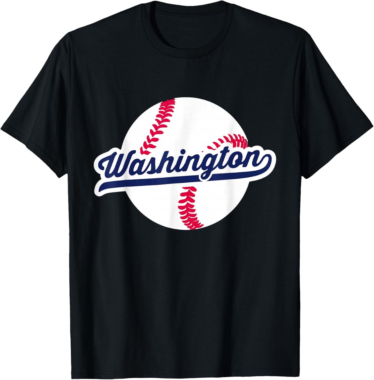Washington DC Baseball Vintage Pride Love City T-Shirt - T-Shirt | Black