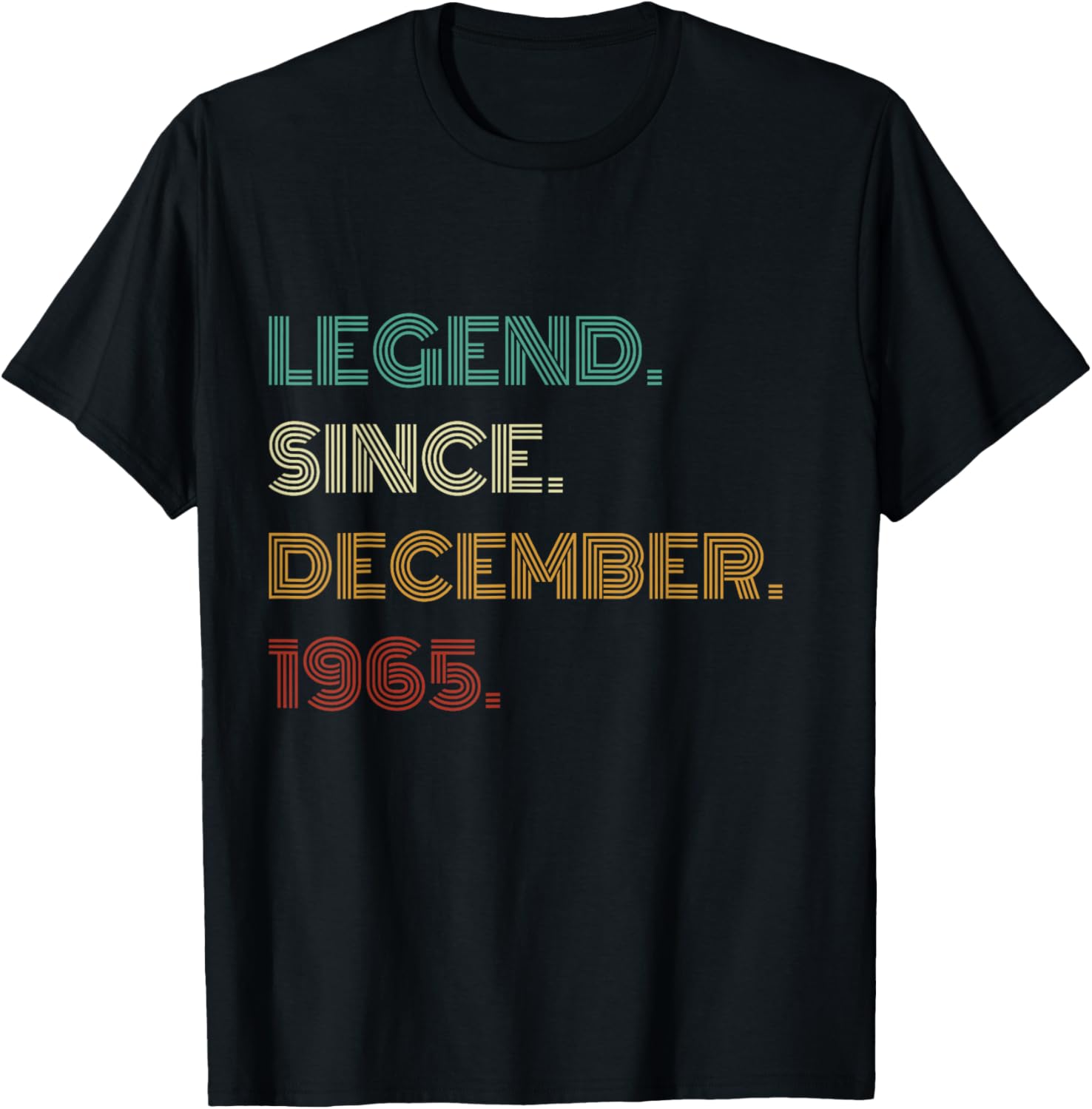 60 Years Old Legend Since December 1965 60th Birthday T-Shirt - T-Shirt | Black
