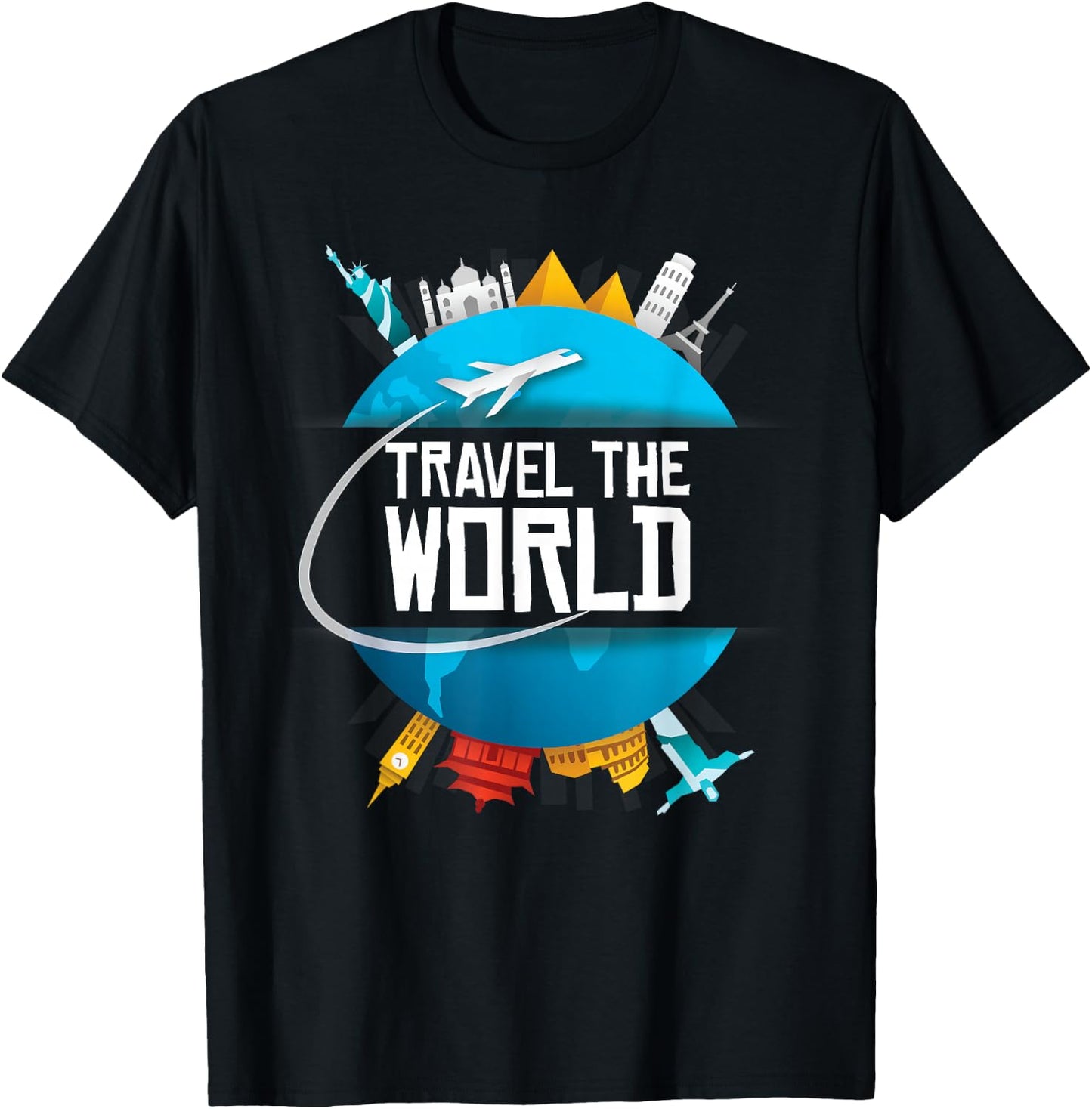 World Trip Travel Around The World Traveller Gift T-Shirt - T-Shirt | Black