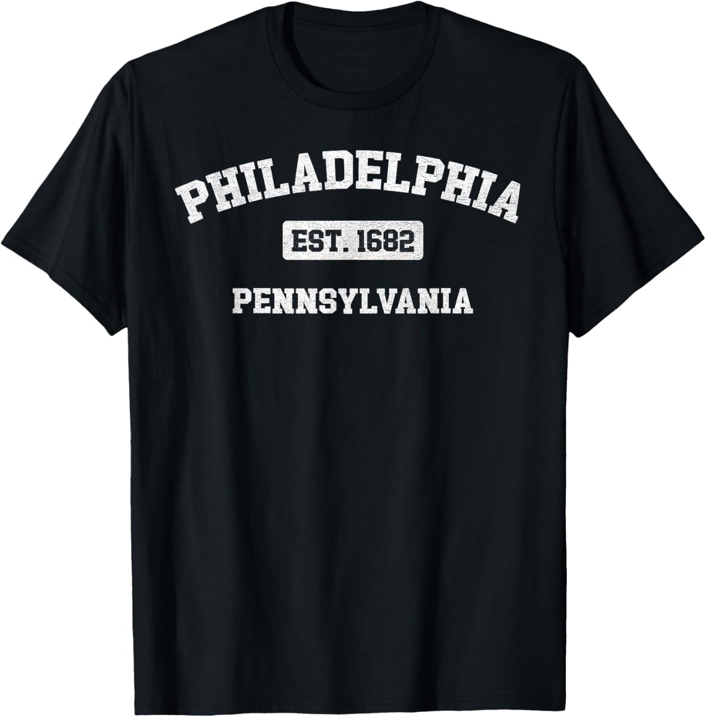 Vintage Philadelphia Pennsylvania PA Est. 1682 Souvenir T-Shirt - T-Shirt | Black