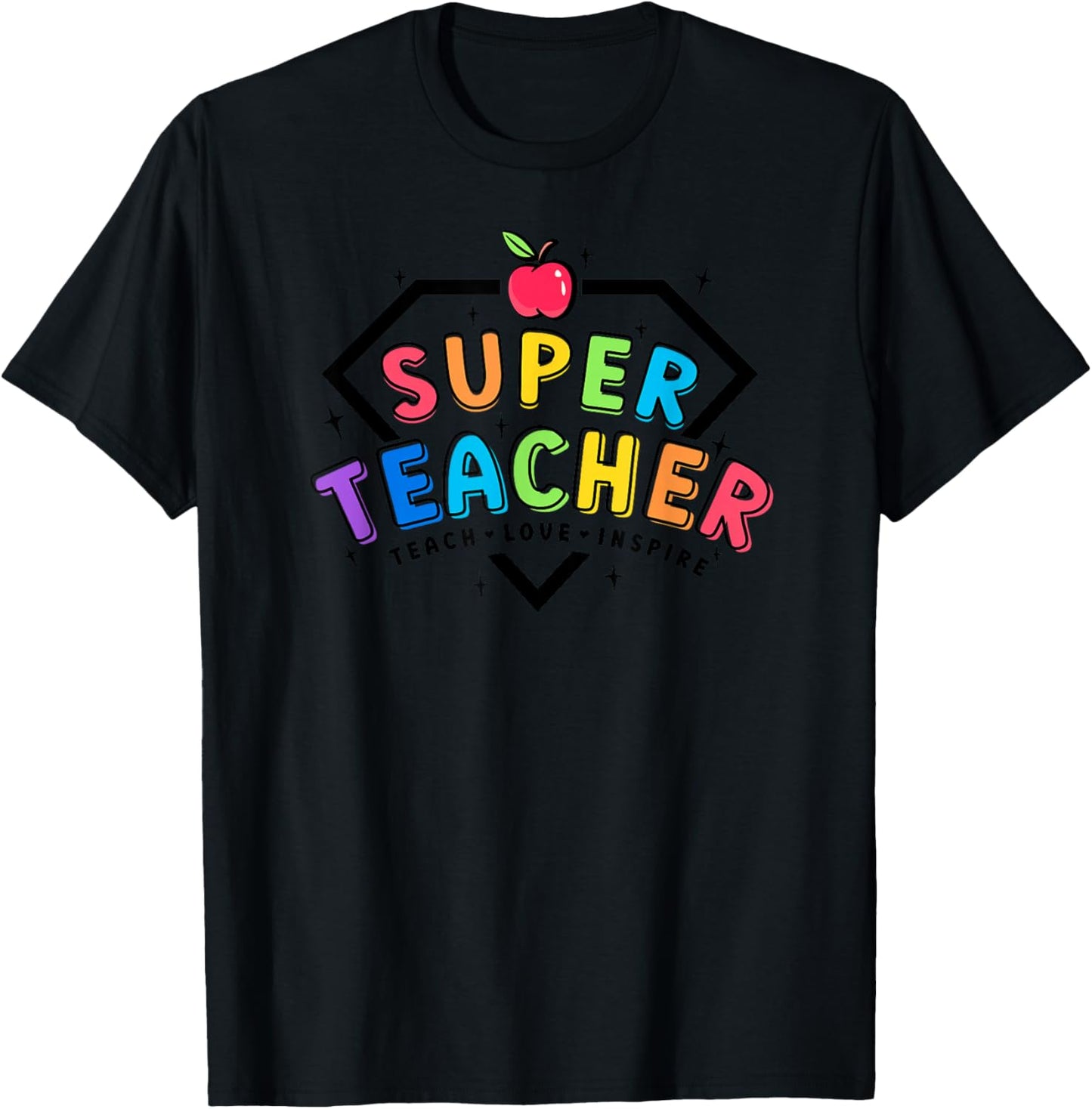 Super Teacher Power Team Teaching 100th Day Smarter School T-Shirt - T-Shirt | Black