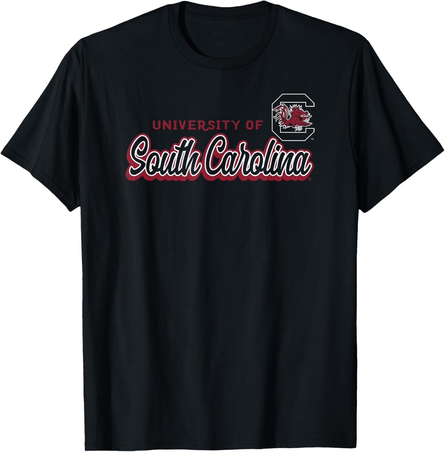 South Carolina Gamecocks Cursive Black Officially Licensed T-Shirt - T-Shirt | Black