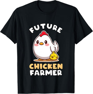 Future Chicken Farmer Gift Farmer Kids T-Shirt - T-Shirt | Black