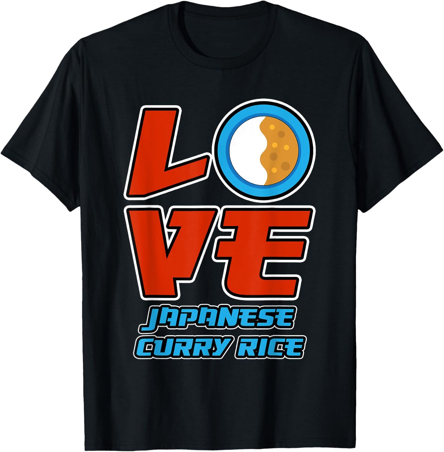 Love Japanese Curry Rice - Rice T-Shirt - T-Shirt | Black