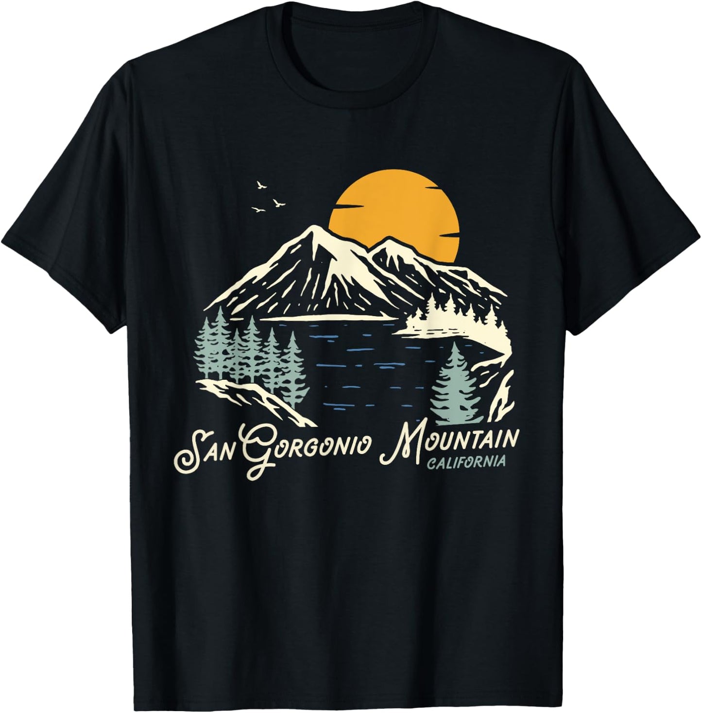 San Gorgonio Mountain Shirt, Hiking & Outdoor California T-Shirt - T-Shirt | Black