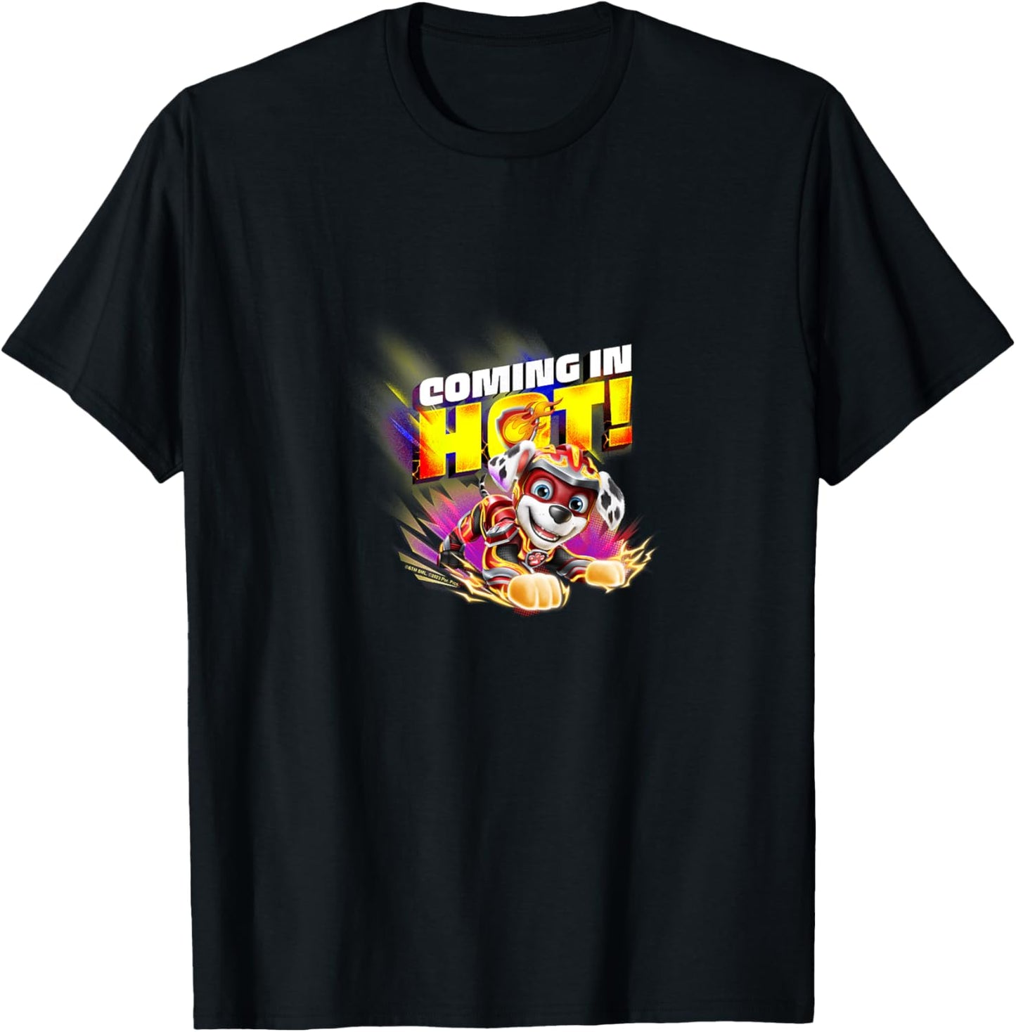 Kids PAW Patrol: The Mighty Movie Marshall Coming In Hot! T-Shirt - T-Shirt | Black