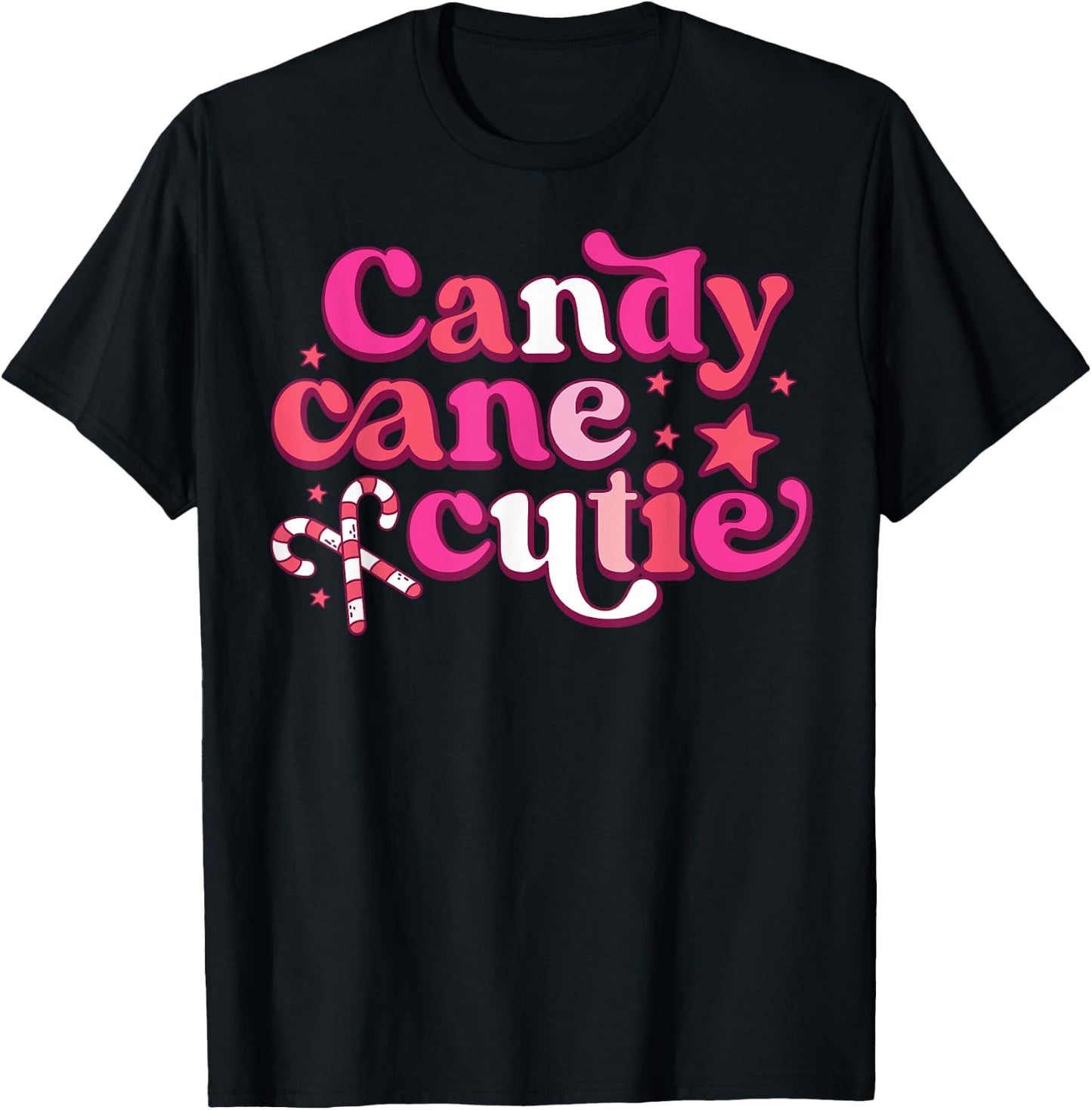 Candy Cane Cutie Funny Candy Lovers Women Girls Kids Toddler T-Shirt - T-Shirt | Black