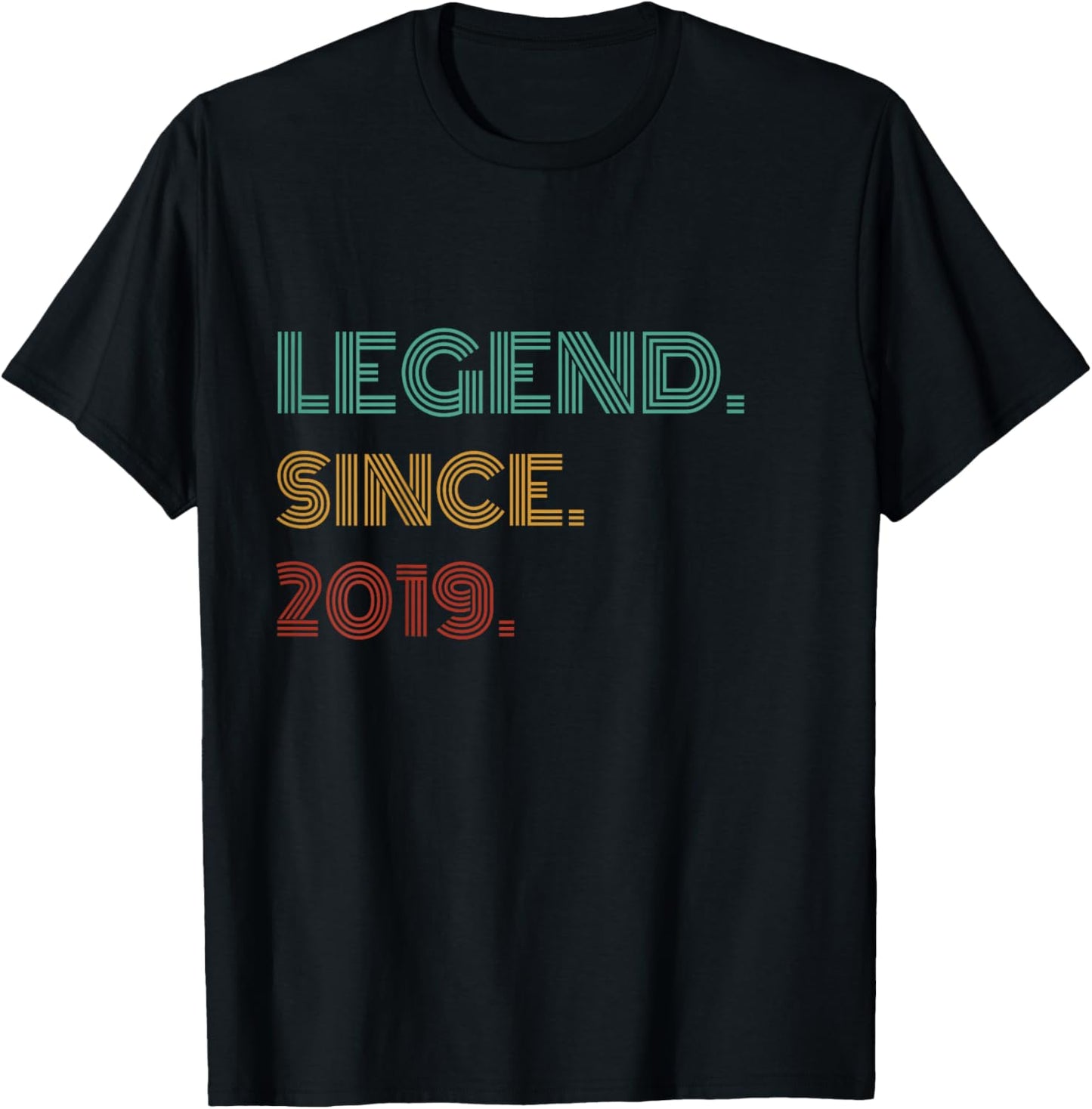 7 Years Old Legend Since 2019 7th Birthday T-Shirt - T-Shirt | Black