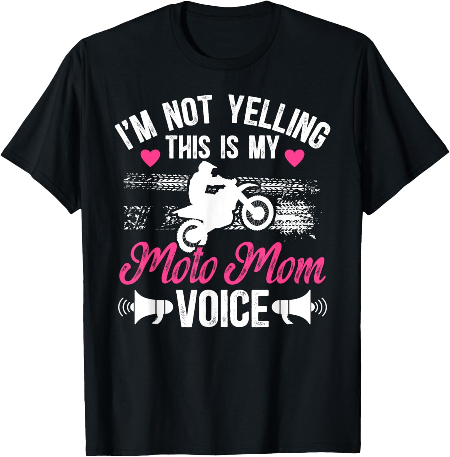 Moto Mom Voice Motocross Mom Motocross Rider Mother T-Shirt - T-Shirt | Black