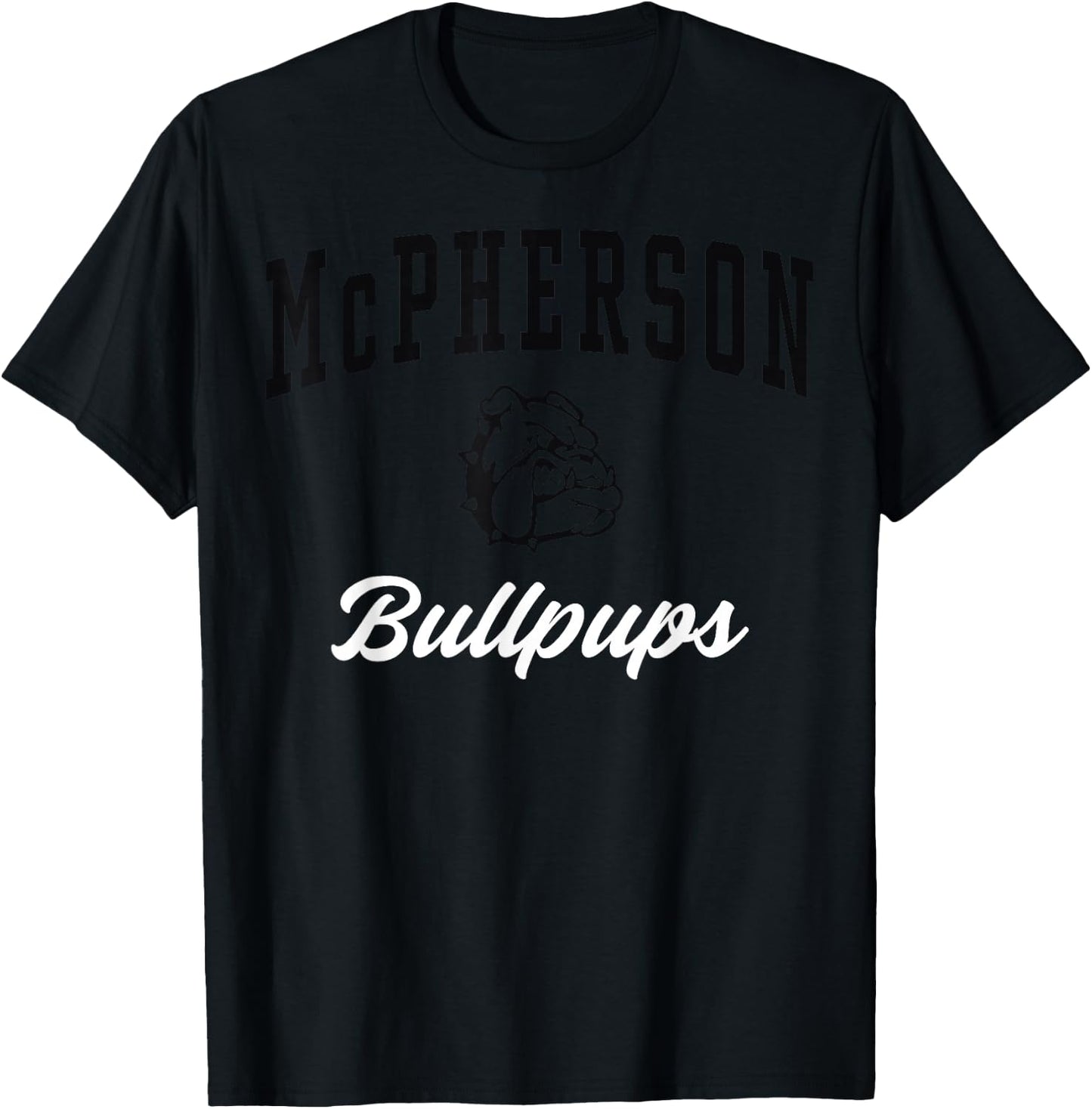 McPherson High School Bullpups C3 T-Shirt - T-Shirt | Black