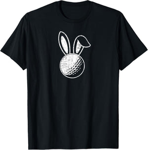 Easter Golf Bunny Ears Funny Golfing Gift T-Shirt - T-Shirt | Black