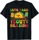 Lets Taco Bout Reading Back To School Science Teacher Groovy Men Women T-Shirt - T-Shirt | Black