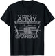 Proud Army National Guard Grandma Flag USA Military Veteran T-Shirt - T-Shirt | Black