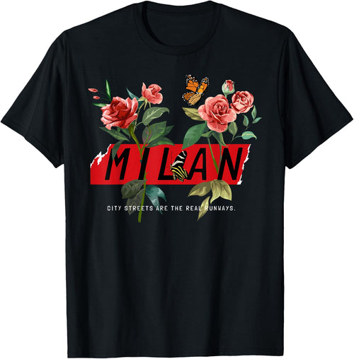 Floral Milan Italy Shirts, I Love Milano Italia