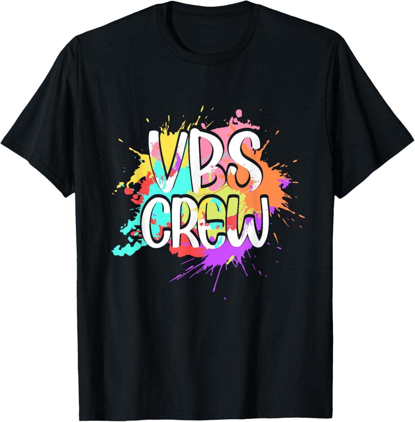 I Love VBS Crew Vacation Bible School Paint Splatter T-Shirt - T-Shirt | Black